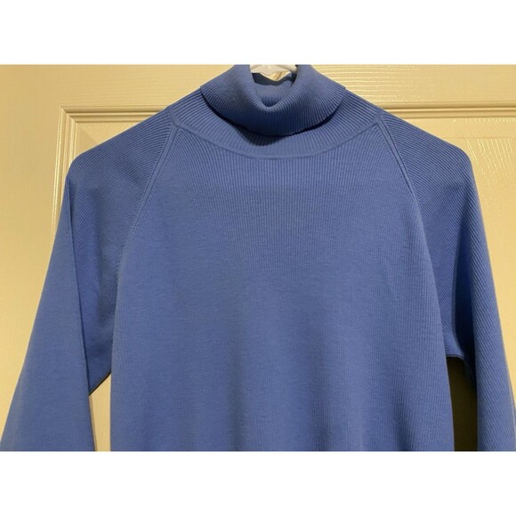 Vintage J Crew Y2K Womens Blue Cotton Ribbed Knit Sweater LS Turtleneck Classic - Picture 7 of 12